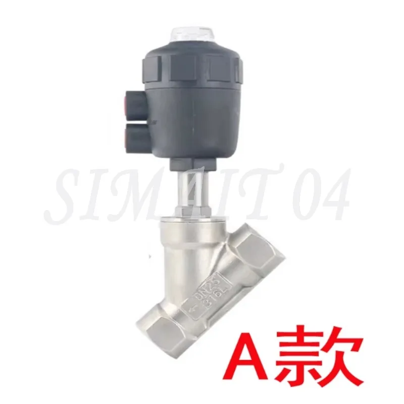 304 Stainless Steel Pneumatic Angle Seat Valve Pneumatic Valve Y-Type High Temperature DN15/20/25/32