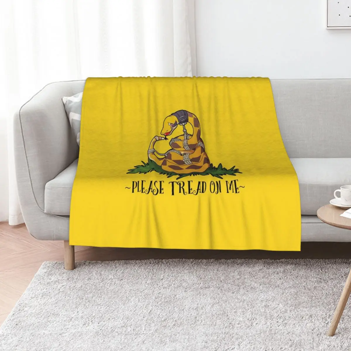 

Please Tread On Me Throw Blanket Warm warm for winter Luxury Thicken Retros Blankets