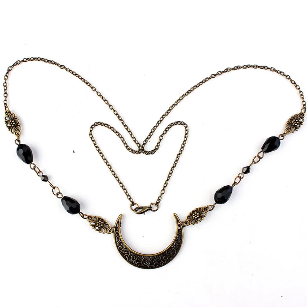 

3 Pcs European and American Crystal Bead Head Chain Women's Band Headband Retro