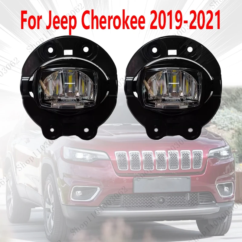 

Fog Lights For Jeep Cherokee 2019 2020 2021 Car Exterior Front Daytime Running Lights Driving Lights Turn Lights
