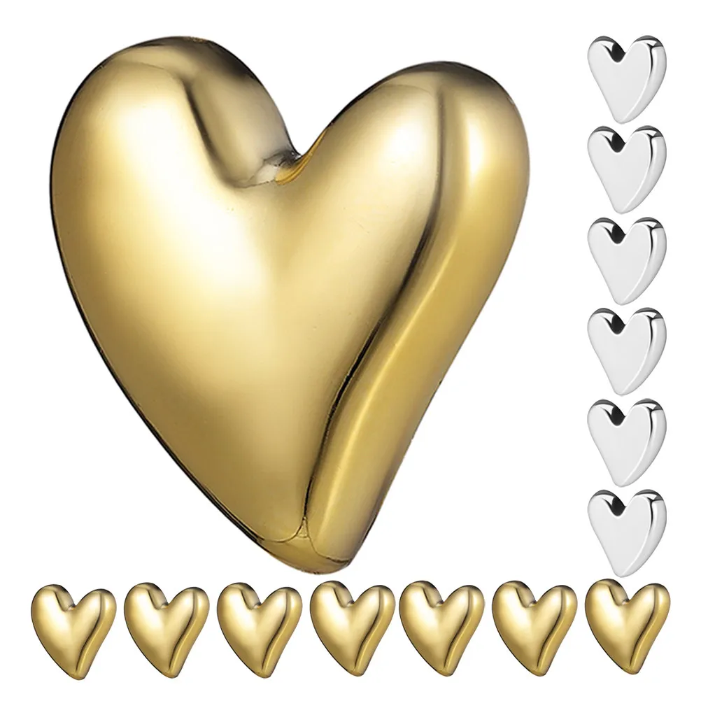 20Pcs Love Heart Decorative Magnets Gold Silver Heart Shaped Fridge Magnets for Refrigerator Locker Whiteboard Kitchen Office