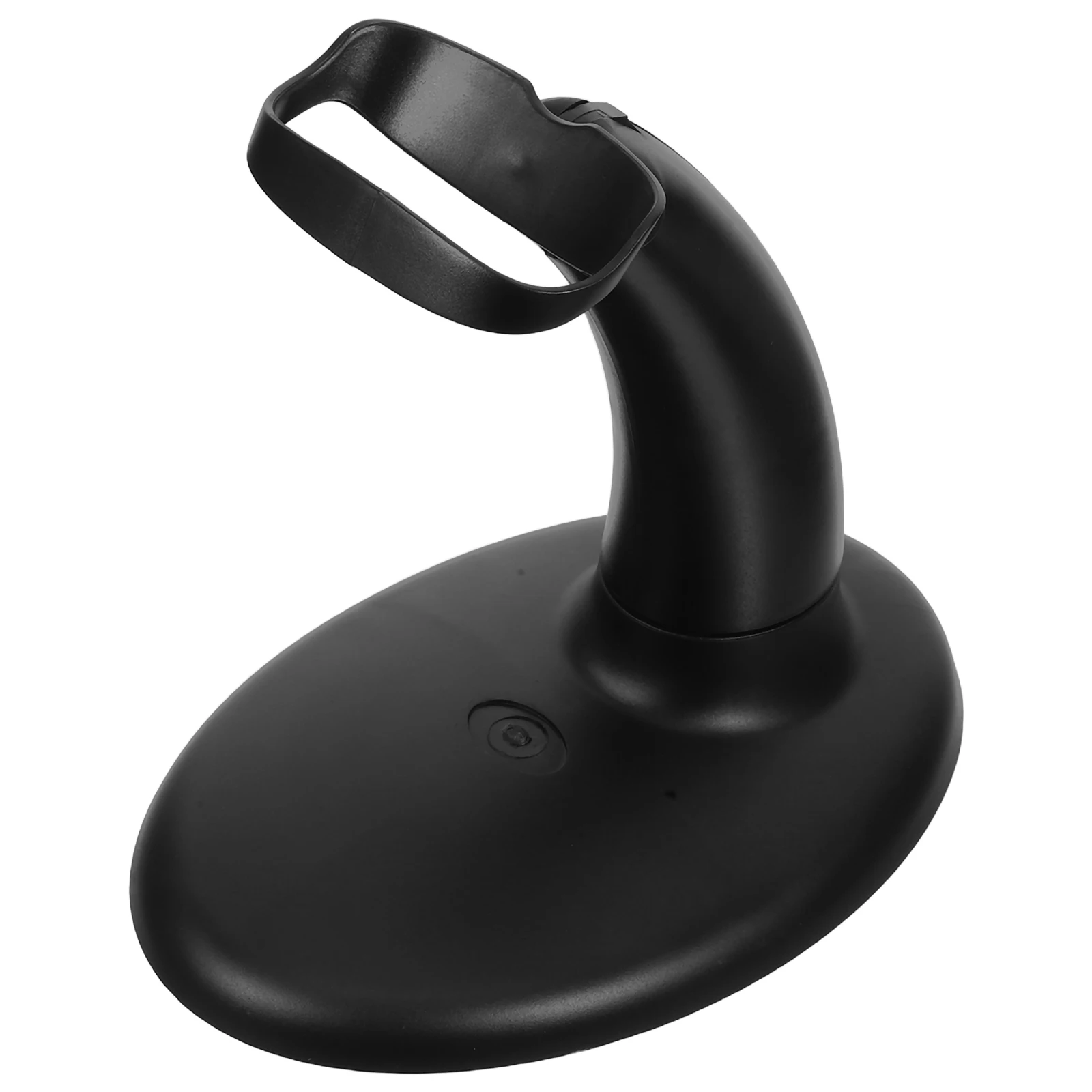 

Adjustable Desktop Barcode Scanner Holder Stable Base Flexible Angle Black Universal Compatibility Precision Scanning Support