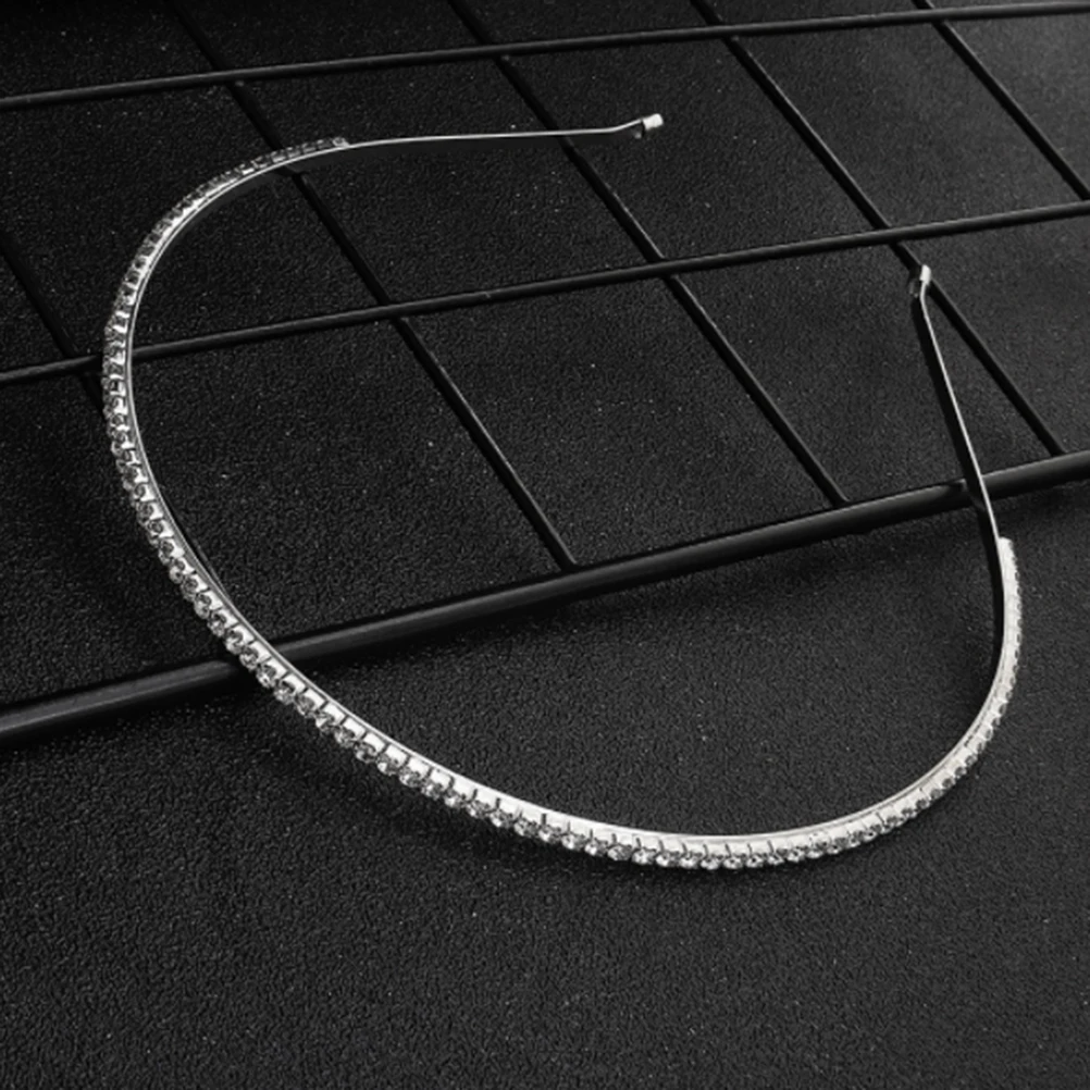 

2 Pcs Glitter Women Bands Rhinestones Crystal Wedding Hair Hoop Elegant Bride Bridesmaid Banquet Hairstyle Tool