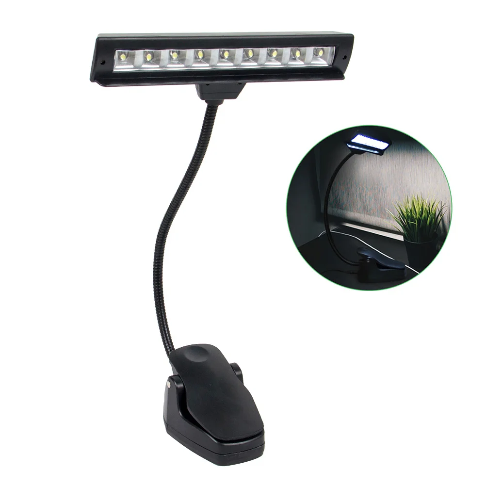 

9 Leds Clip Booklight Flexible Reading Lamp Eye Protection for Computer Sewing Making Up Portable Light
