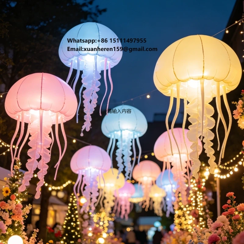 Remoute Control Colored Led Lighting Inflatable Jellyfish Luminous Jellyfish for Party,Nightclub,Big Event Decoration