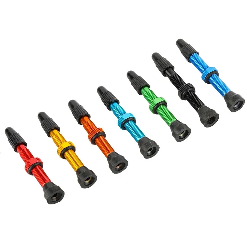 2pcs Bicycle Bike Tubeless Presta Valves Stems Aluminium Alloy 40mm 44mm 48mm 60mm 80mm with Valve Core Removal Tool