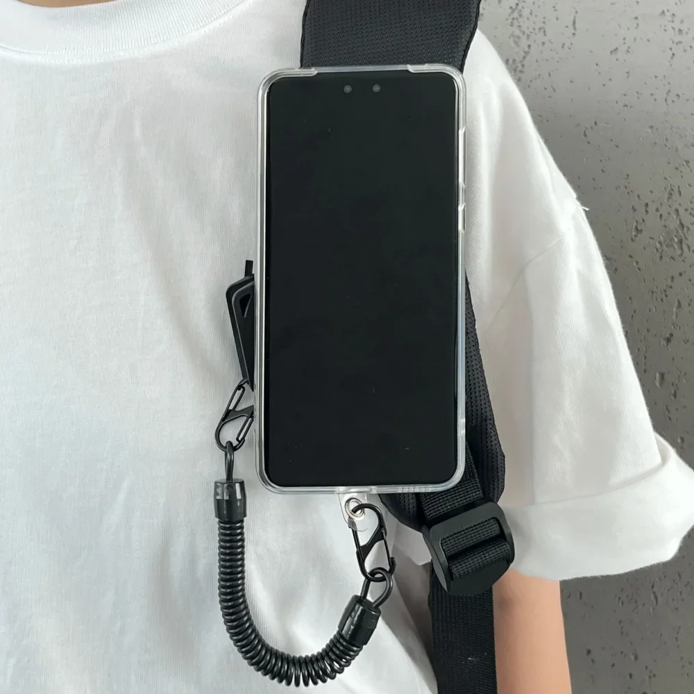 Free Hands Magnetic Belt Clip Holder Backpack Metal Hook with Spring Rope Anti-Lost Phone Clip Portable Anti Lost clip Accessory