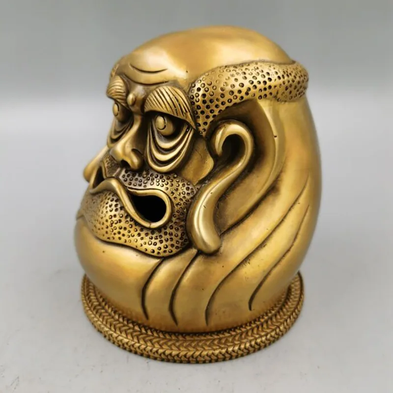 Copper home living room decoration antique copperware collection Luo Han Zen burner brass incense bur