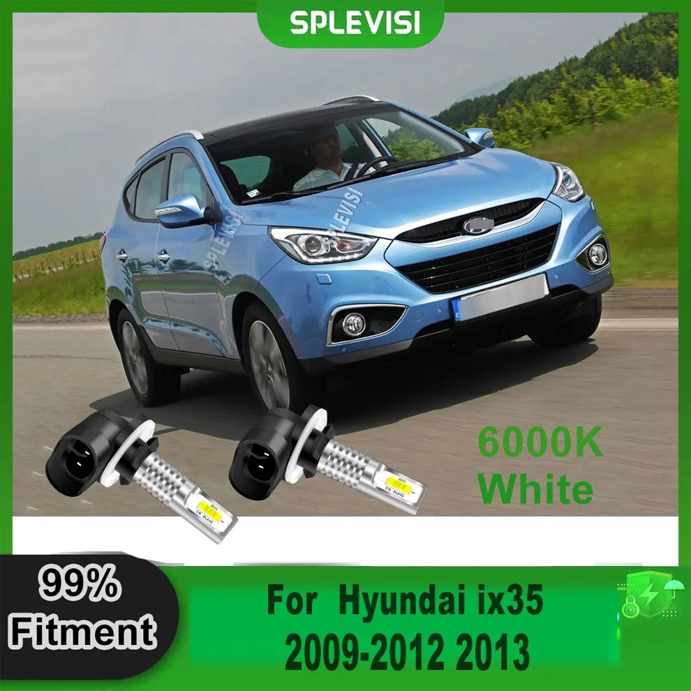 

9-16v 70W/Pair LED Foglight Bulb 12V 35W 6000K White - Compliant with Regulations For Hyundai ix35 2009 2010 2011 2012 2013