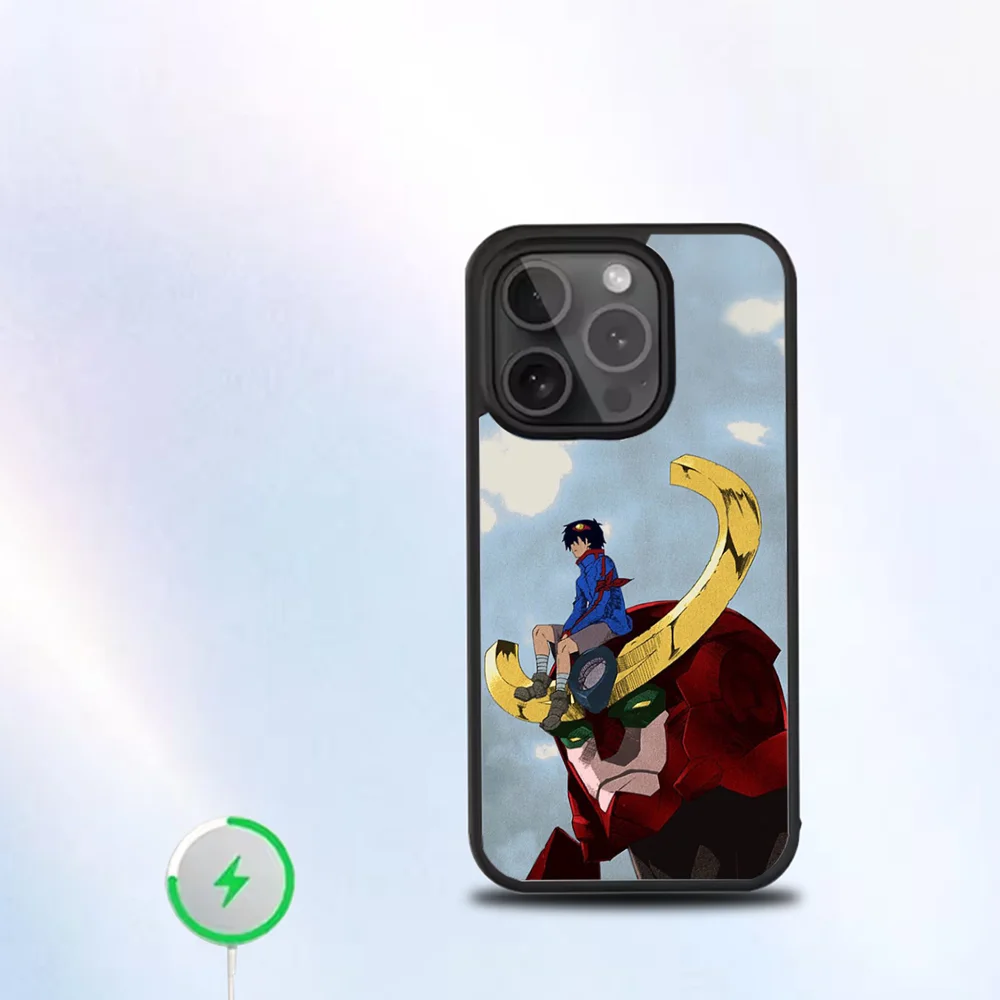 حافظة هاتف Gurren Lagann لهاتف آيفون 16 15 14 13 12 11 Pro Mini Max غطاء مغناطيسي ناعم
