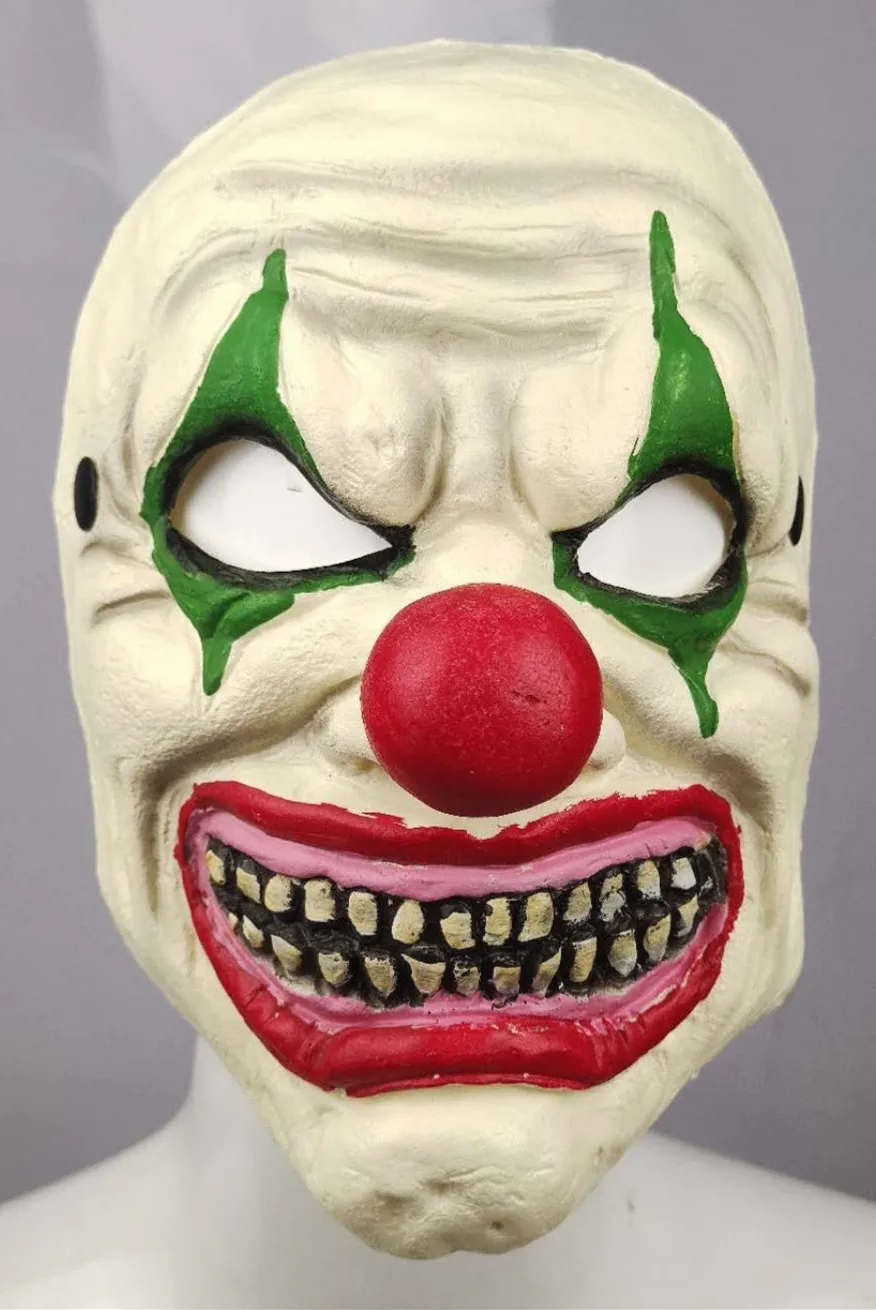 

Red Nosed Clown Mask Halloween Ghost Festival Show Terrorist Props Murderer Mask