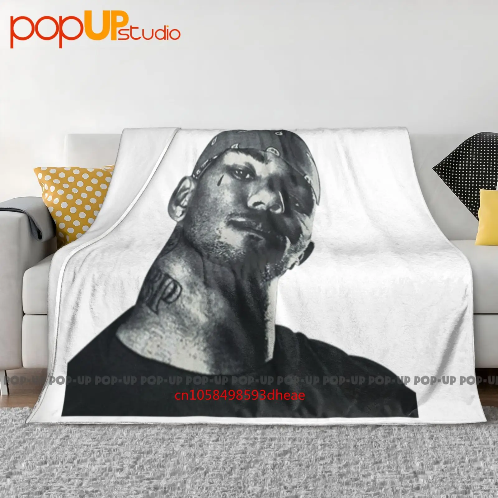 2000S The Game X G Unit Promo Rap Tee Hip Hop 50 Cent Y2K Manta ultrasuave Edredón Funda de sofá de invierno Fundas de cama