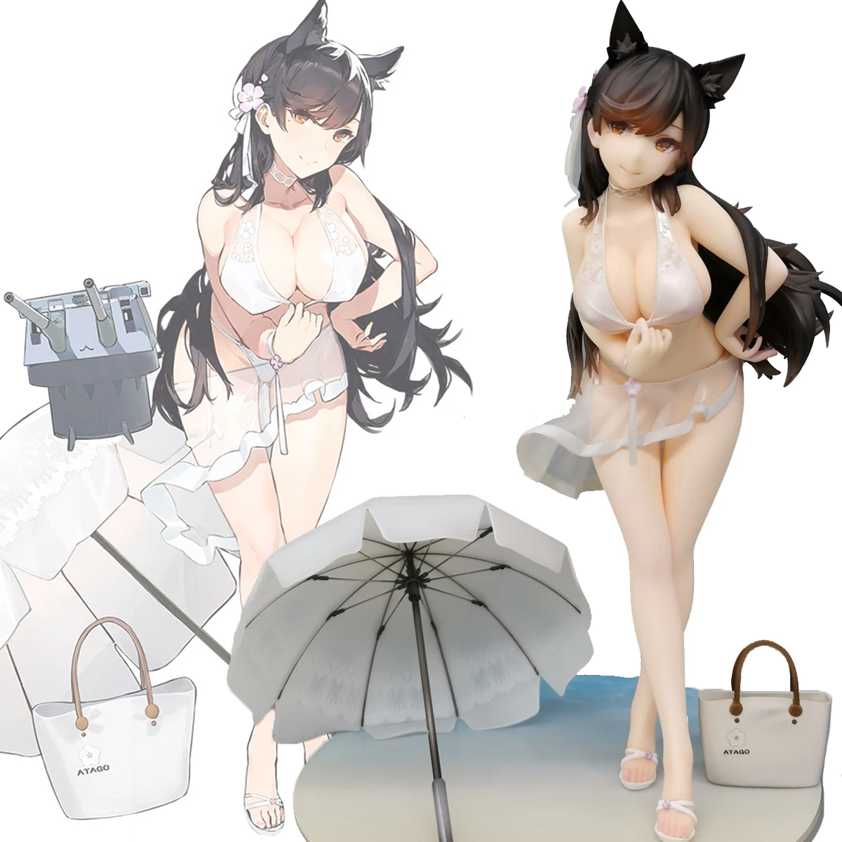 14CM Alter buda Lane Atago 1/7 mid summer March Ver Sexy Girl Anime Action Figures PVC Hentai Collection Doll Model Toys Gift