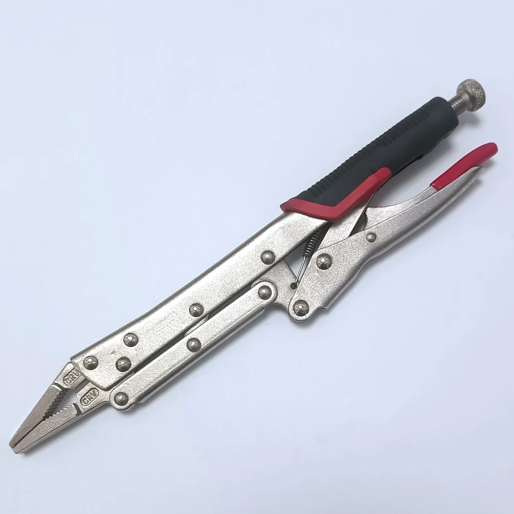 12 Inch Extra Long Reach Vise-Grip Locking Pliers With TPR Handle Straight Hard to Reach Use Vehicle Repair Tools