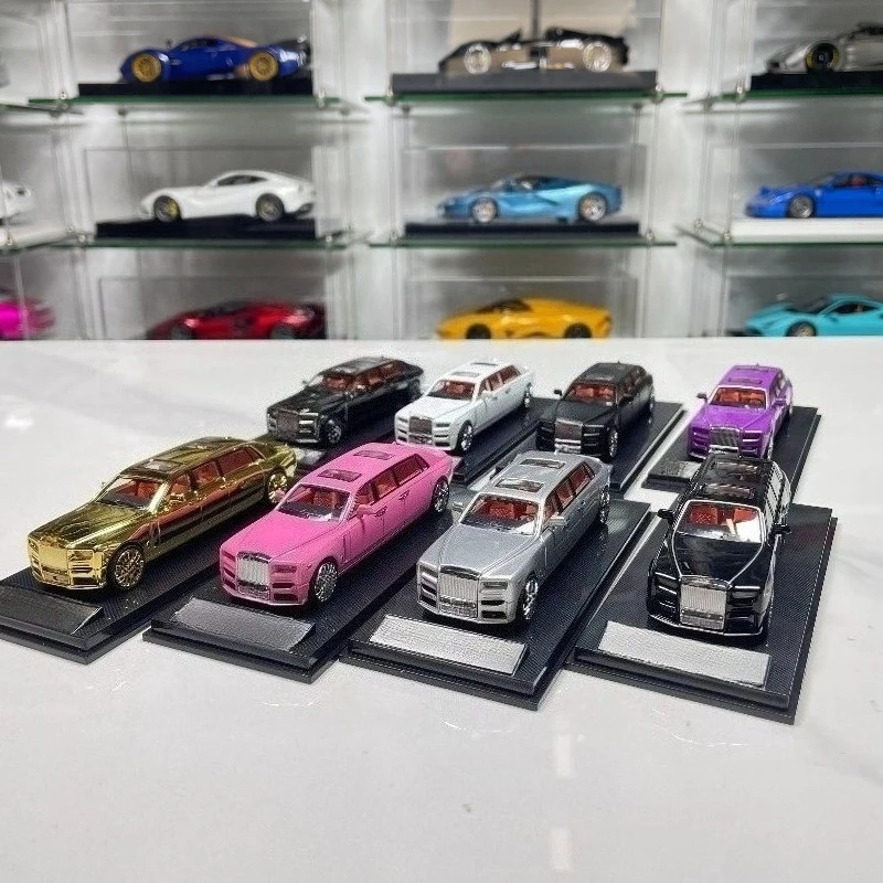 for SC Rolls Royce Phantom 8 Extended 1:64 Alloy Car Model Simulation Luxury Ornament In
