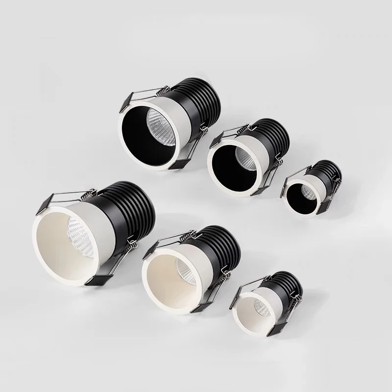 

Антибликовые встраиваемые светодиодные светильники COB с регулируемой яркостью, 5 Вт, 7 Вт, 10 Вт, 15 Вт, светодиодные потолочные светильники, светодиодные потолочные точечные светильники, внутреннее освещение