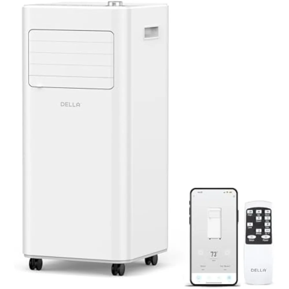 DELLA 10000 BTU Cools Up To 250 Sq.Ft, Portable Air Conditioner with Heat Pump, Smart WiFi Enabled, Work with Alexa, Geo Fencing