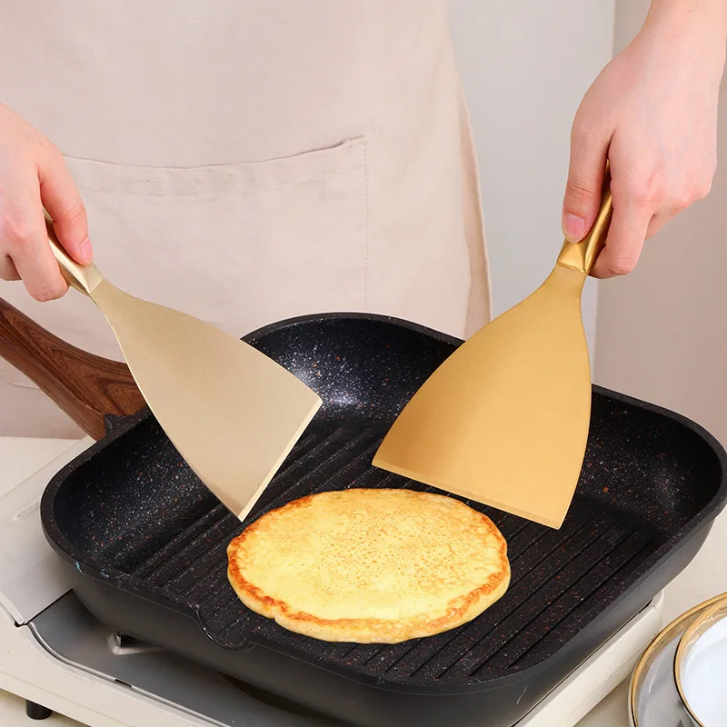 LMM stainless steel spatula hollow handle teppanyaki cooking barbecue shovel