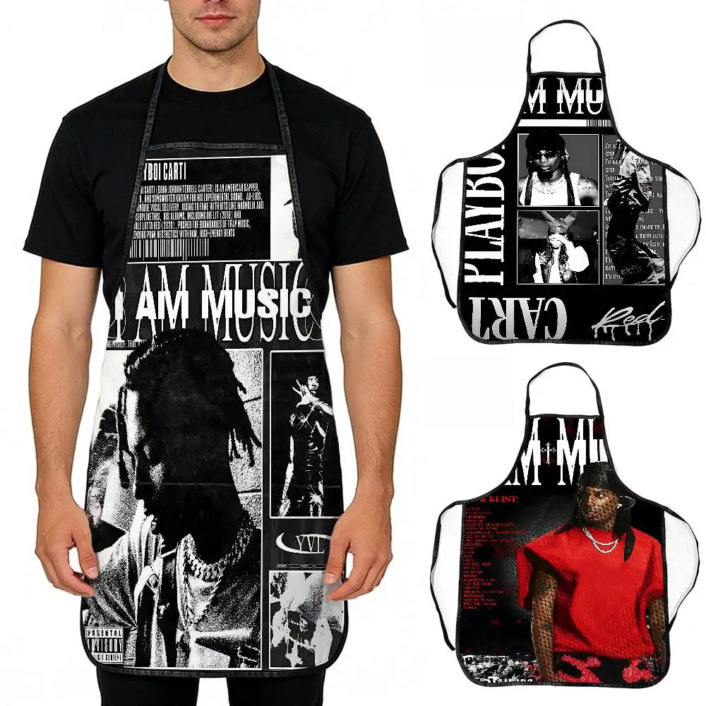 

Фартук из полиэстера с принтом O-Opium Rap Playboi Carti, кухонный фартук для приготовления пищи, выпечки, домашнего декора