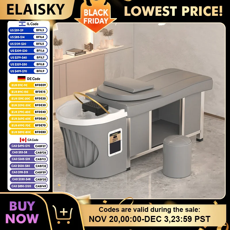 

Head Therapy Shampoo Bed Full Lie Beauty Hair Fumigation Thai Shampoo Bed Constant Temperature Water Circulation Massage Bed