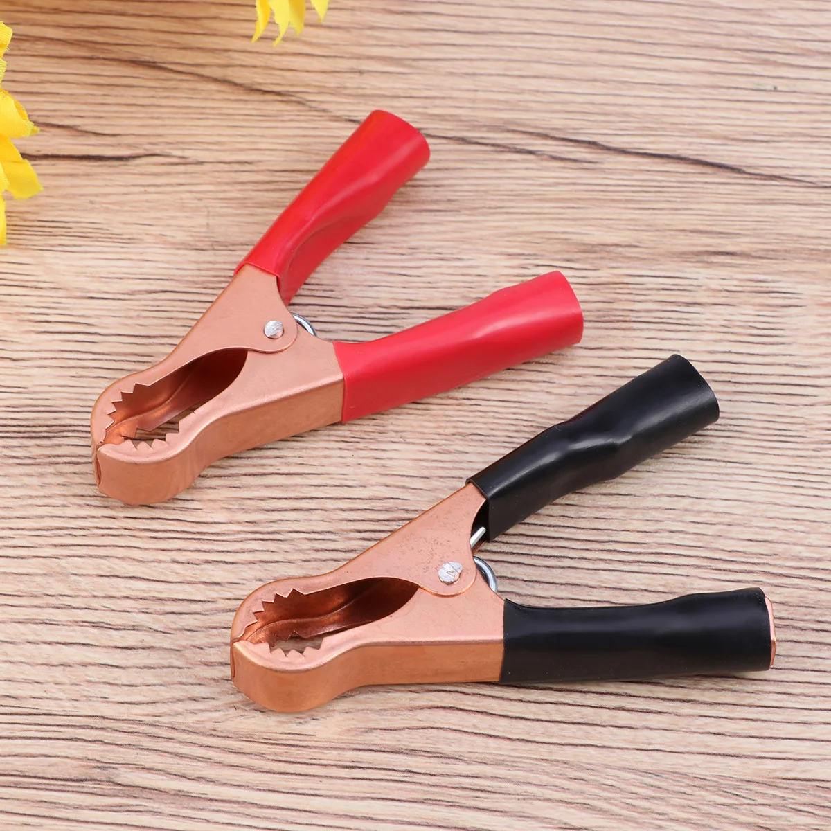 

2pcs Clips Copper Plated Insulated Alligator Clamps For Cable Automotive Charging Other Motorcycle