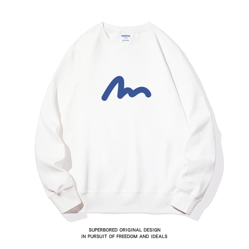 

Minimalist style women's hoodie women's round neck long sleeved top couple's hoodie couple's casual round neck long sleeved top