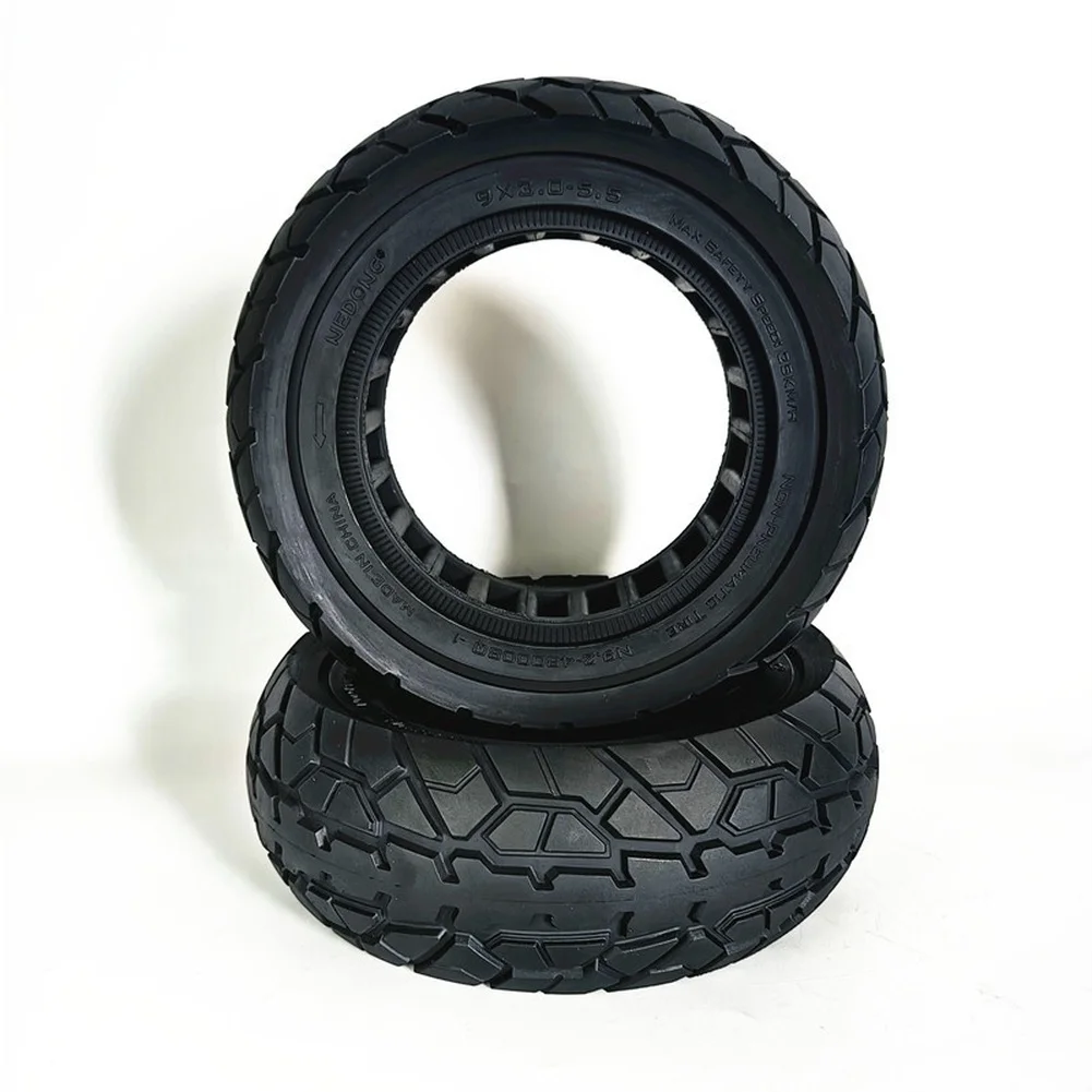 

9 inch 9x3 0 5 5 Solid Rubber Tire for Kukirin Electric Scooter Offroad Tire with Wear Resistant and Special Grip Lines