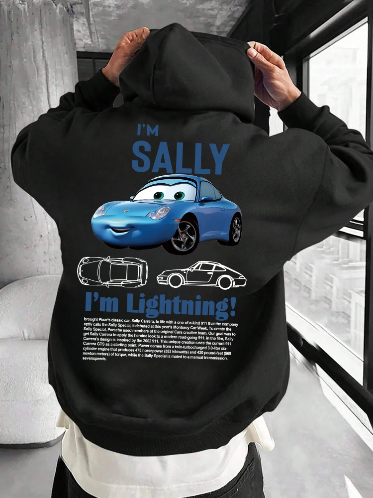 الأسرة الرجال النساء سالي أنا البرق سيارات ماكوين الجرافيك هوديس اكسسوارات زوجين أعلى البلوز البلوز Harajuku الملابس