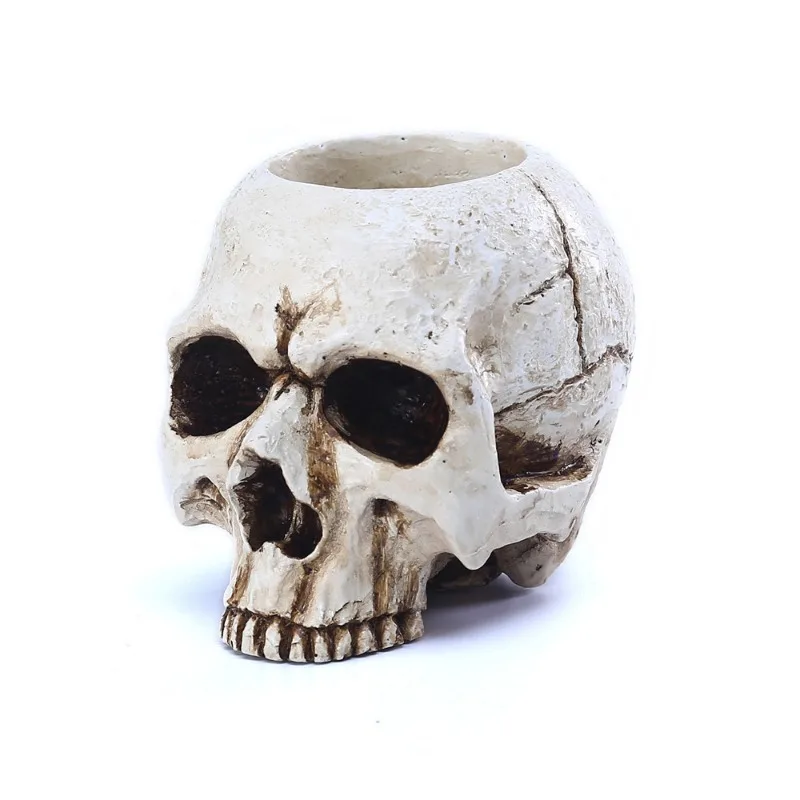 2024 Hot New Antique Tears Skull Candlestick Home Decoration Decoration Home Crafts Column Candle Base Tea Wax Holders