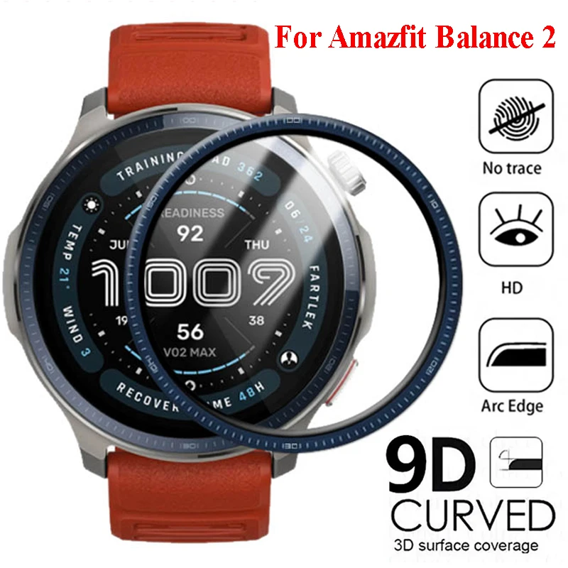 Screen Protector for Amazfit Balance 2 Cover Curved Full Coverage Protective Watch Film for Huami Amazfit Balance2 Accessories