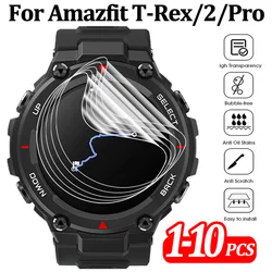 For Huami Amazfit T-Rex/T-Rex 2/T-Rex Pro Smart Watch Screen Protector Soft Hydrogel Transparent Shockproof Film Not-Glass