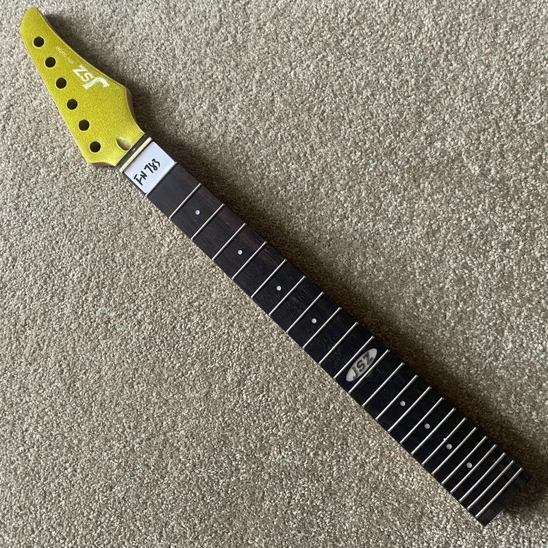 FN783 564mm Scales Length Mini Electric Guitar Neck Maple+Rosewood 24 Frets JSZ Genuine Original for Replace Unfinished DIY PART