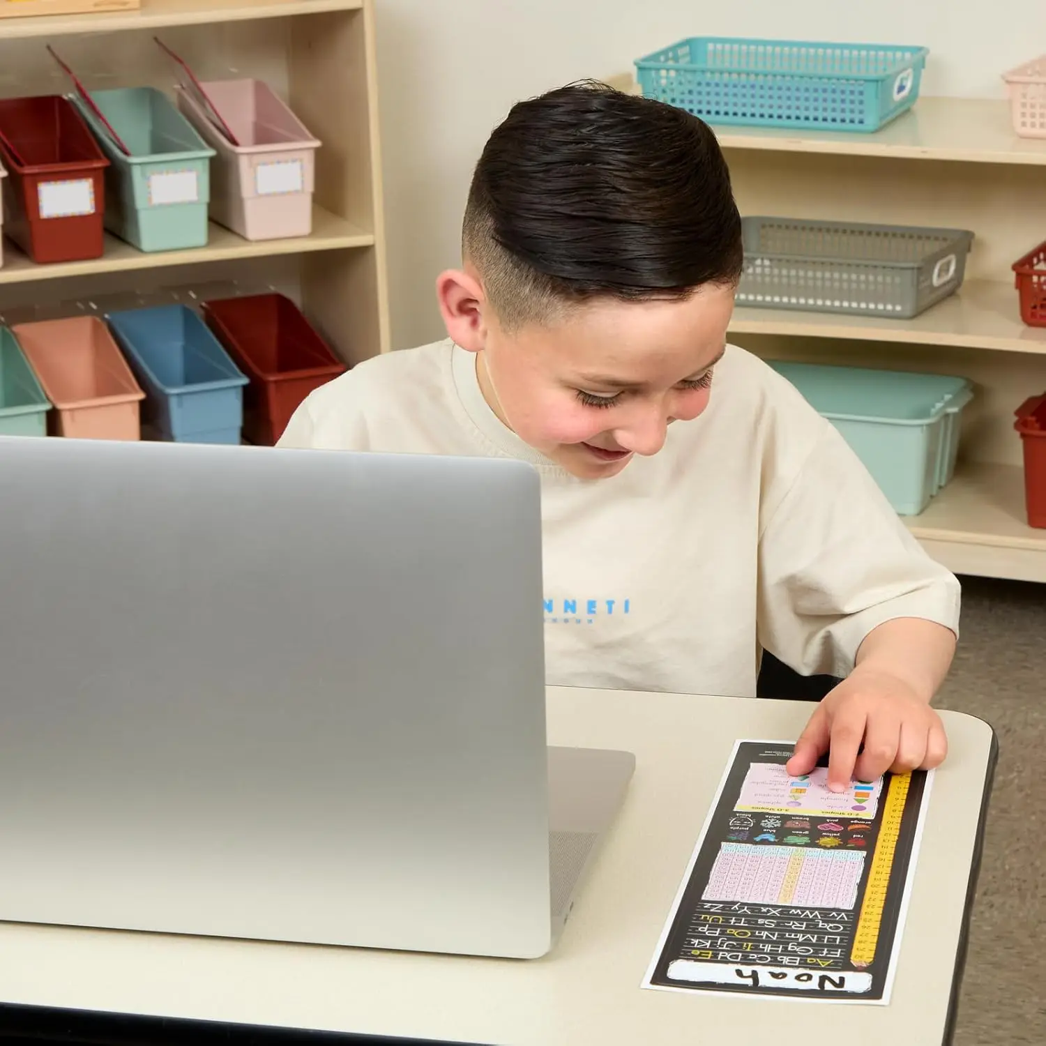 مجموعة مكونة من 24 مساعدًا لسطح المكتب العمودي ذاتي اللصق للتعلم في الفصل الدراسي، نمط سبورة من الفينيل #6