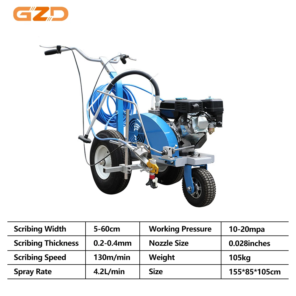 Cold Spray Road Line Marking Equipment Water-Based Paint Marker Machine For Traffic Lines & Construction Sites