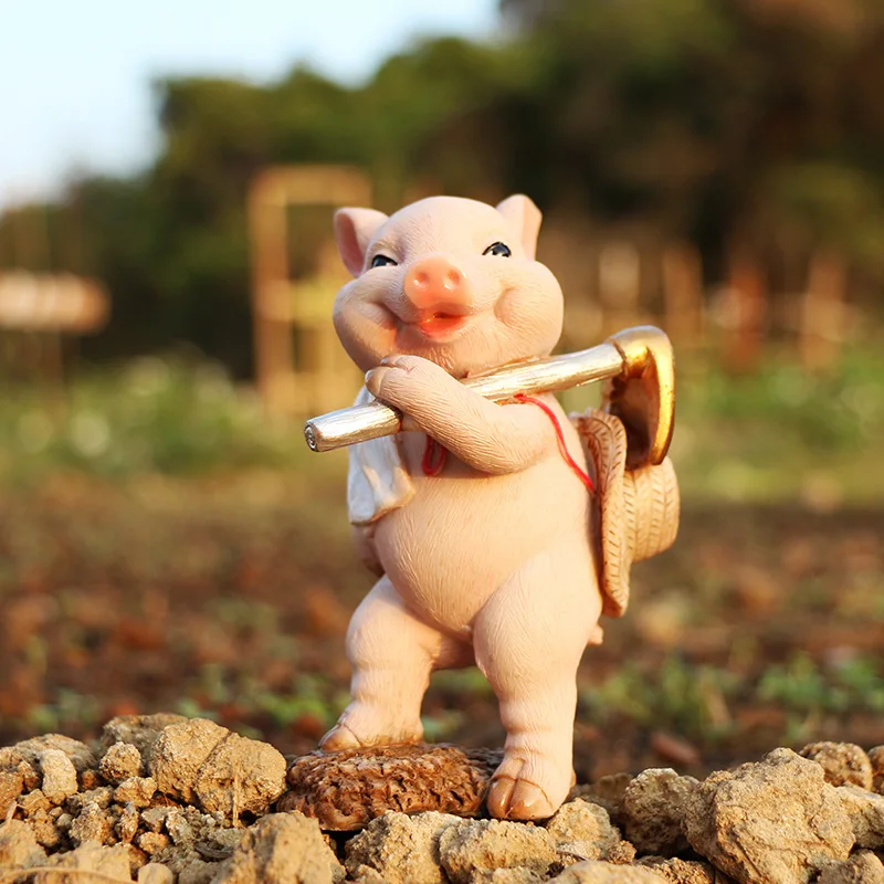 Творческие животные Свинья малыш милые полимерные ремесла сказочные садовые миниатюры декоративные фигурки мини кавайные аксессуары