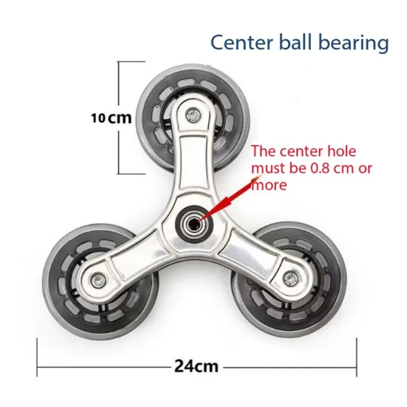 Stair Climbing Shopping Cart Wheels, Caster Replacement for Trolley, Heavy Duty Grocery Cart