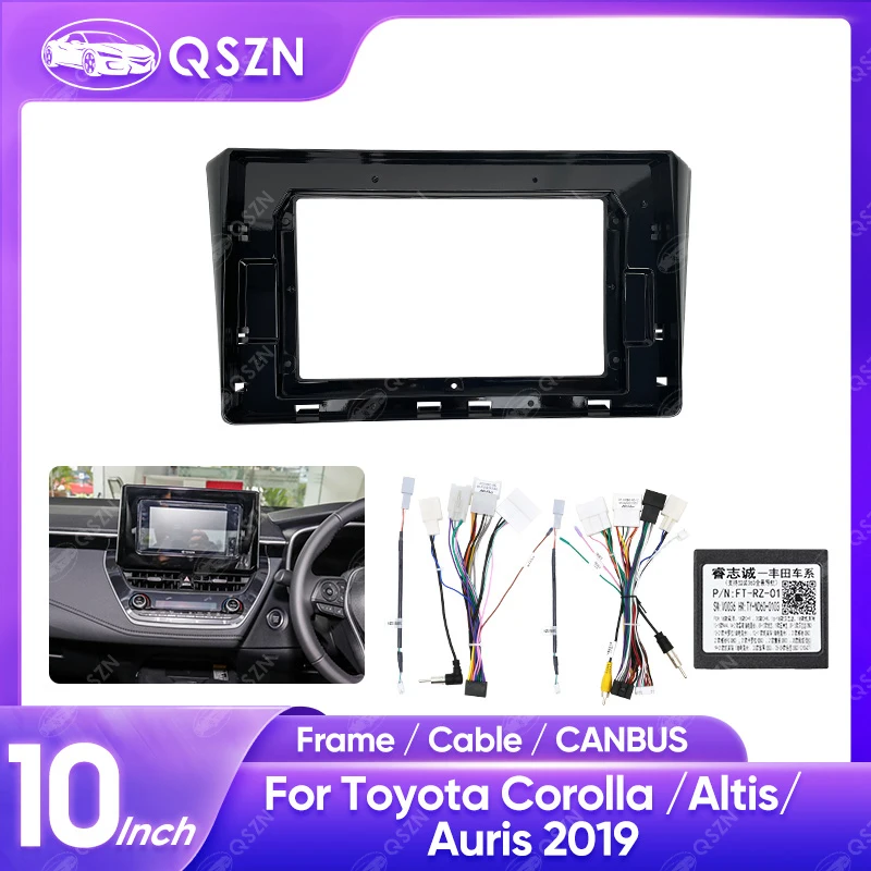 2 din Car Radio Fascia For TOYOTA COROLLA/Altis/Auris 2019 Stereo Audio Player DVD Panel Dash Frame Center Console Holder