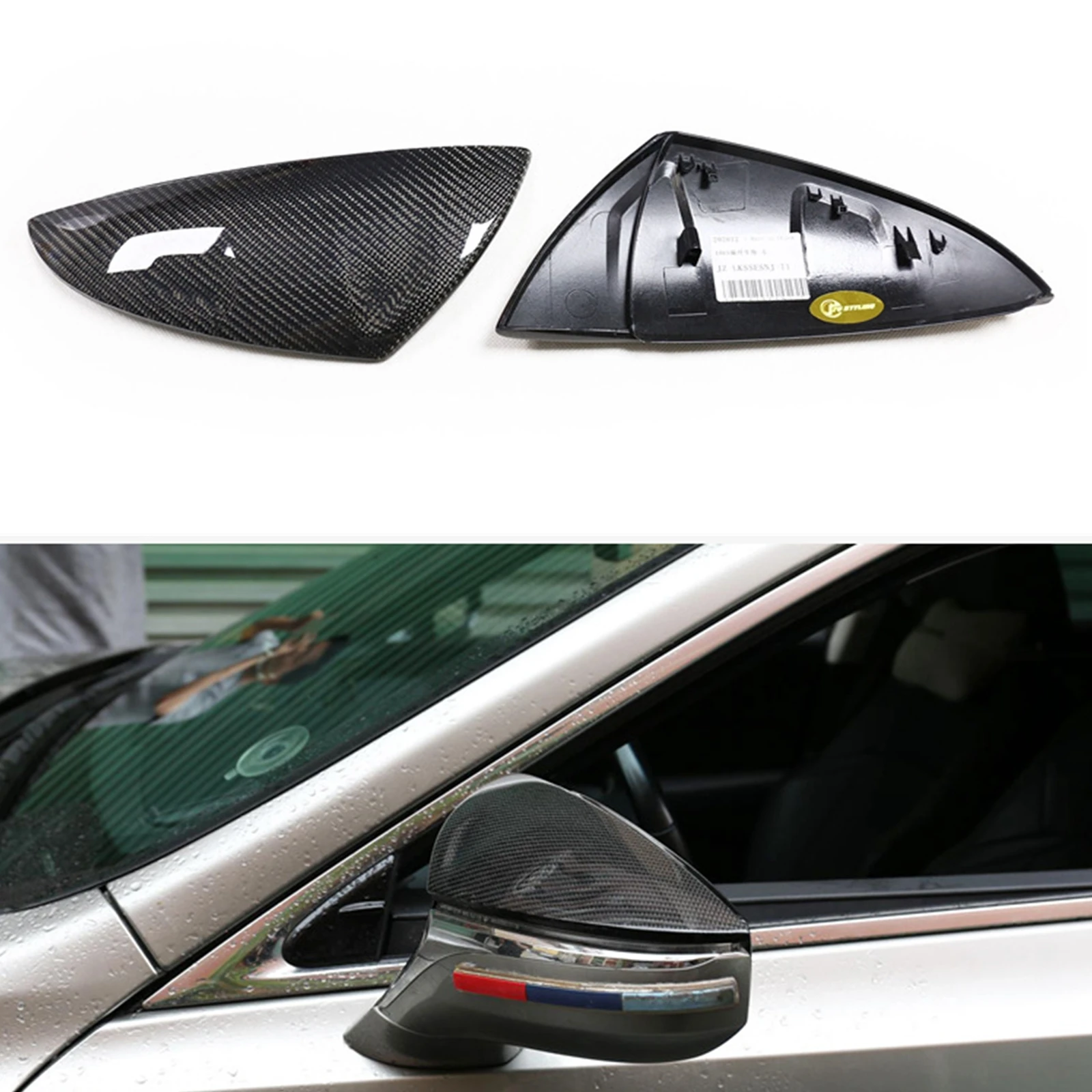 

Mirror Cover For Lexus ES IS IS300 IS350 LS LC UX RC 2015-2023 Carbon Fiber Car Exterior Rear View Cap Shell Replacement Clip On