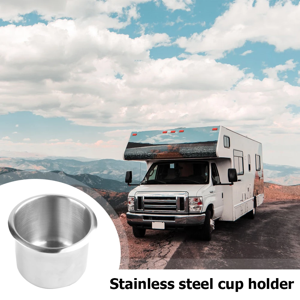 

Stainless Steel Cup Holder Practical Cup Holder Drink Rack Support Accessories for Marine Boat Yacht Car Truck Camper