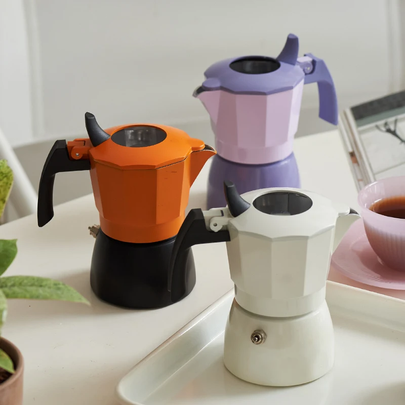 

Luxury Top Sale High Quality Portable Camping Espresso Moka Pot Aluminum Body Safe Valve Wood Handle Coffee Maker 2531