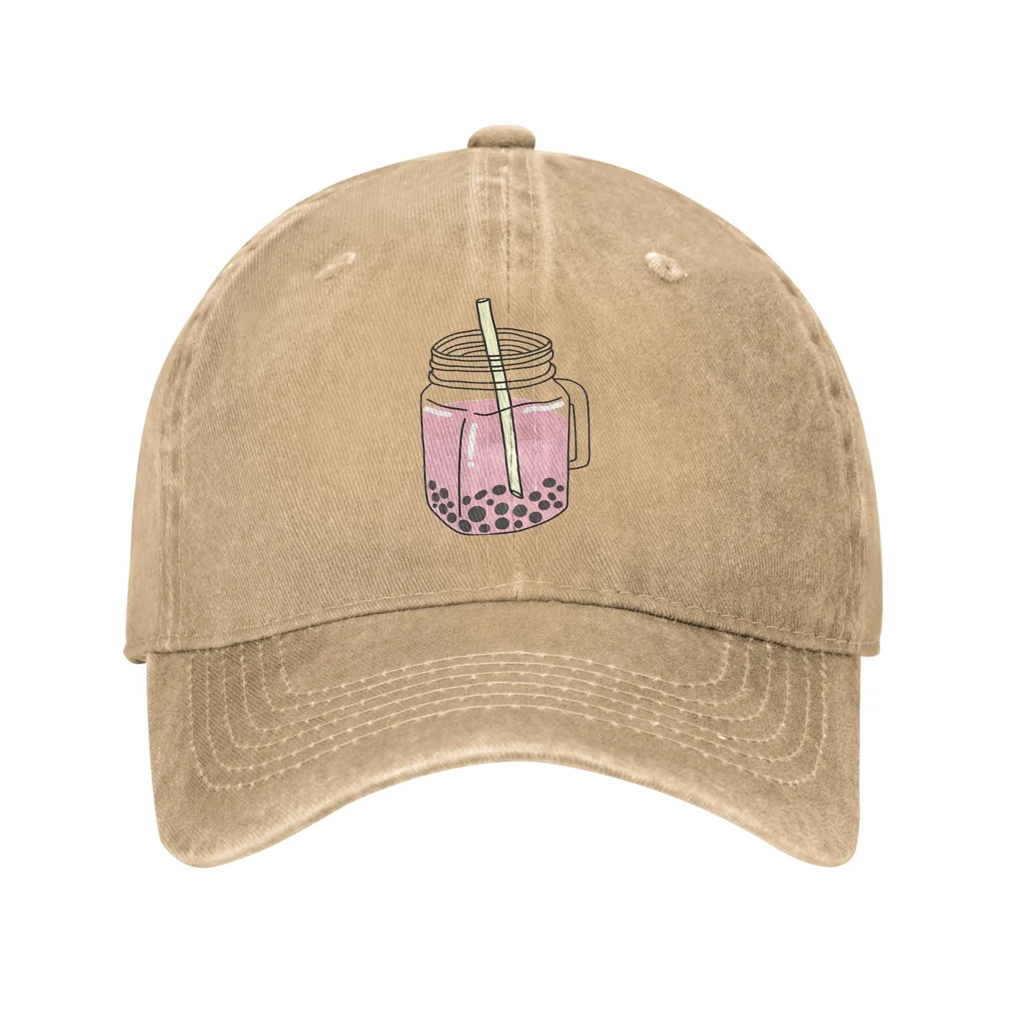 Gorras de béisbol Boba Milk Tea, gorras con visera, gorras para el sol Bubble Tea para hombre