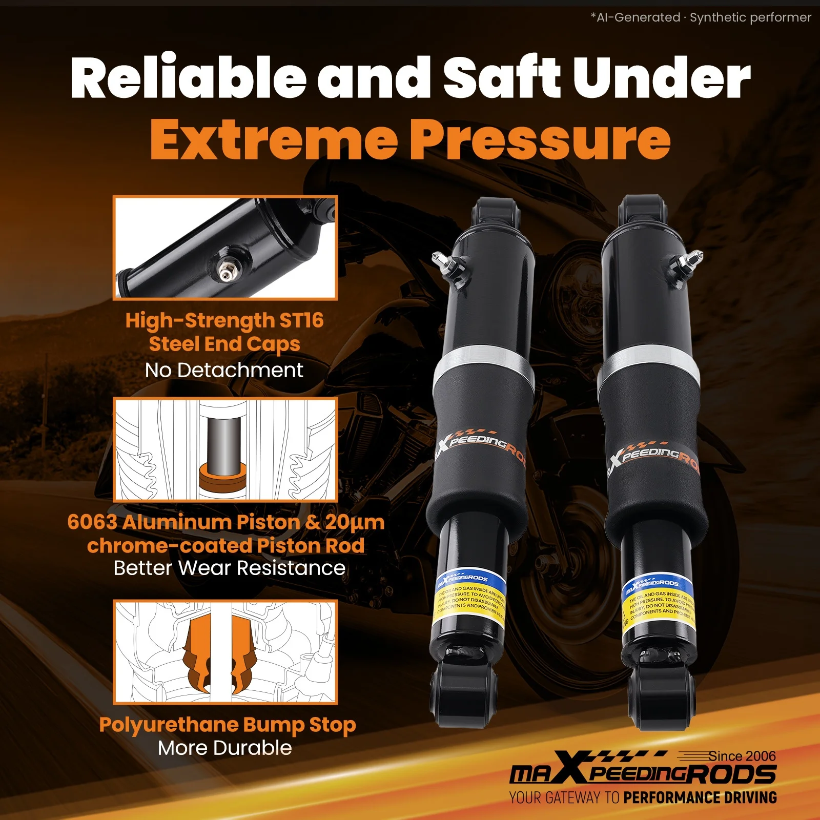 Air Ride Suspension Compress Set For Harley-Davidson Touring Models 1994-2023