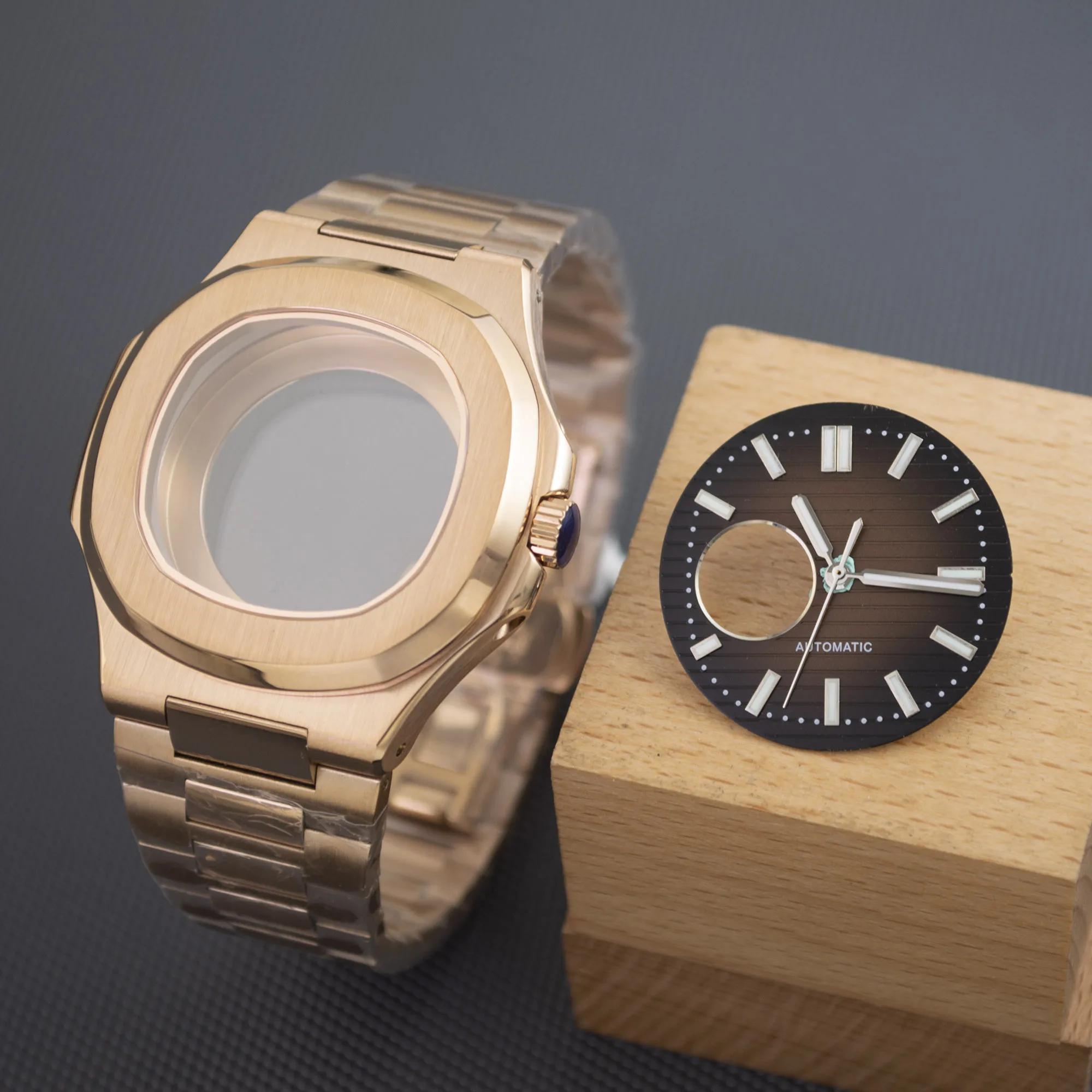 

Fit for NAUTILUS Series Watches NH35 Watch Case Dial Bracelet for NH36 NH38 NH70 Movementt 10BAR Waterproof 316L MOD Accessories