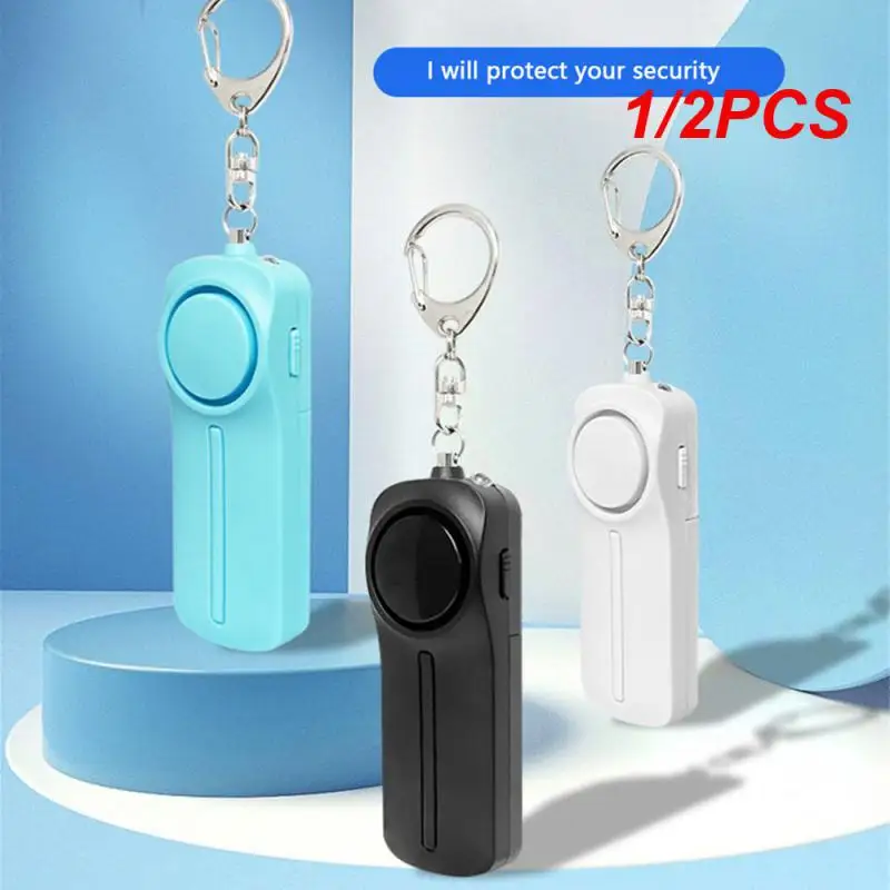 

1/2PCS Girl Child Women Security 130dB Safety Keychain Security Alarm Emergency Security Self-Defense Alarm