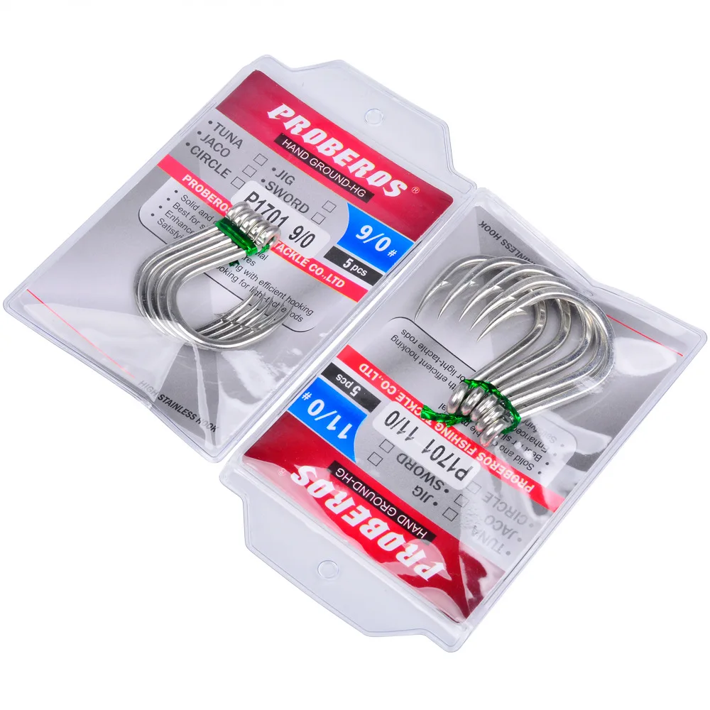 

Рыболовный крючок из высокоуглеродистой стали, 3/0 # -13/0 # Прочный крючок с зазубринами, максимальная нагрузка 197 кг, для морской рыбалки на крупную дичь, джиггинговое снаряжение