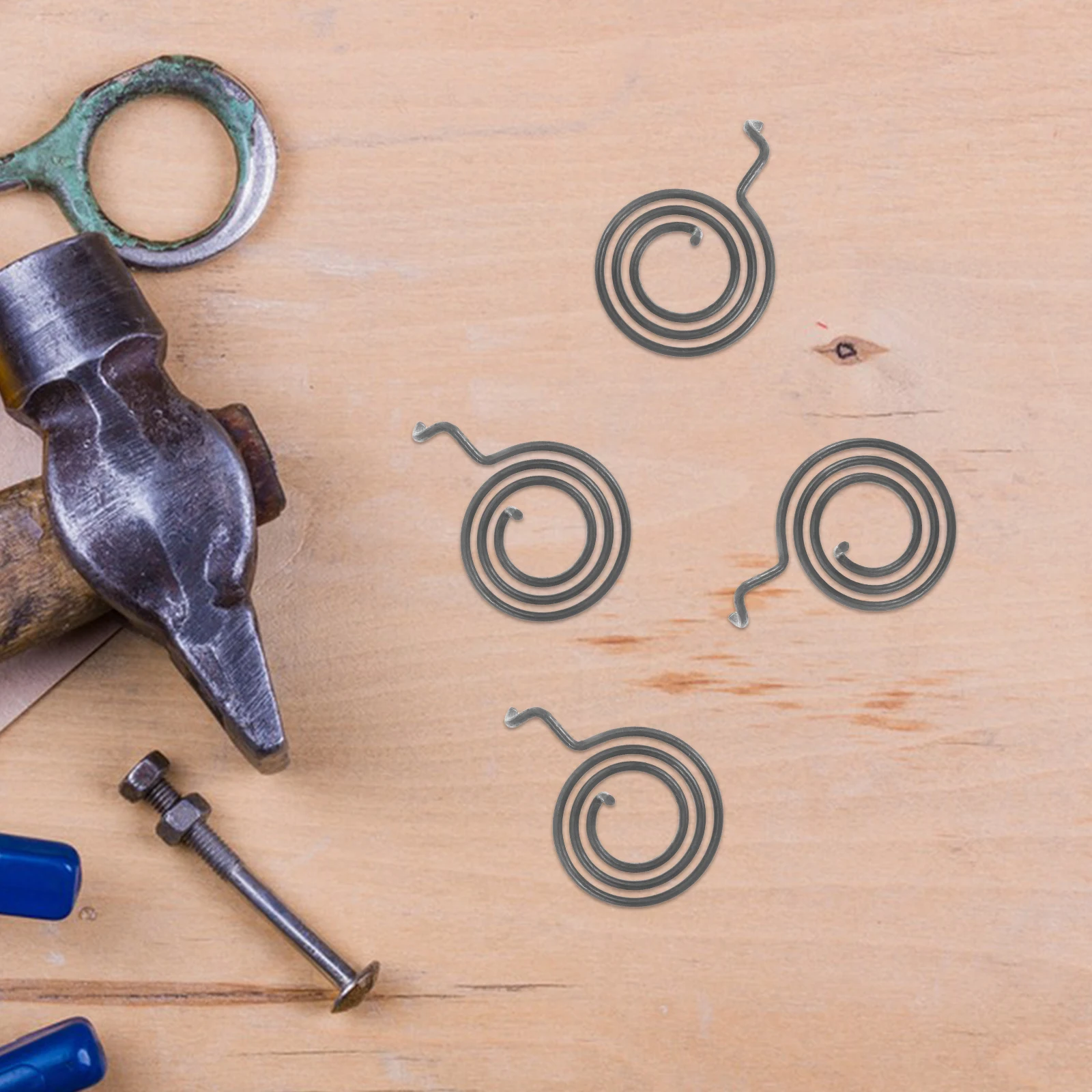 4pcs Iron Return Springs Replacement Metal Door Handle Spring For Garage Fence Glass Door Repair Hardware Durable Spring Steel