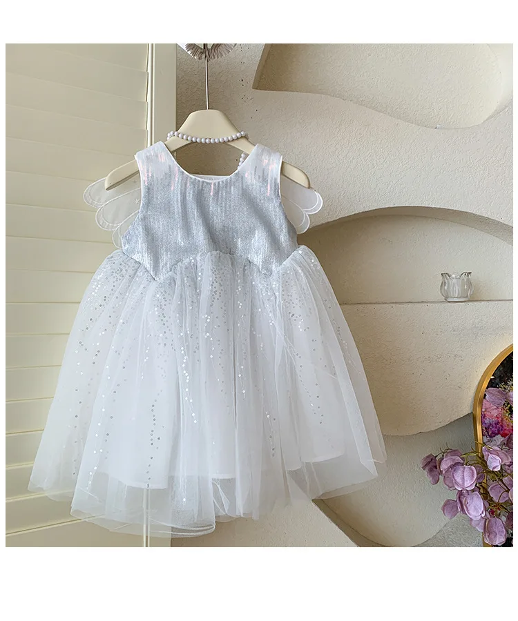 

Новое летнее платье для девочек 2026 года: синее, с сеткой и звездами, для принцесс, модное, для вечеринок, размеры 3-8 лет