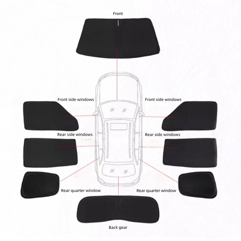 Fit for JETOUR Traveler T2 2023-2024 Car Privacy Sunshade Front Curtain Insulation Glass Sunscreen Car interior sunshades piece