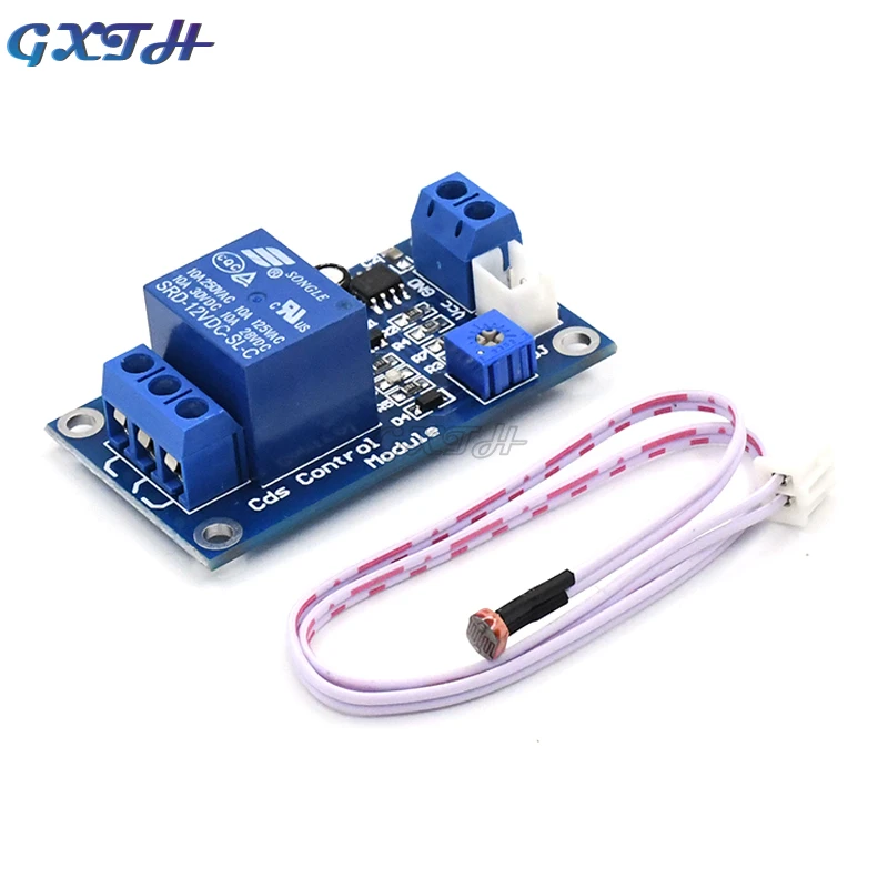 DC5V 12V 24V Light Control Switch Photoresistor Relay Module Detection Sensor 10A Brightness Automatic Control Module XH-M131