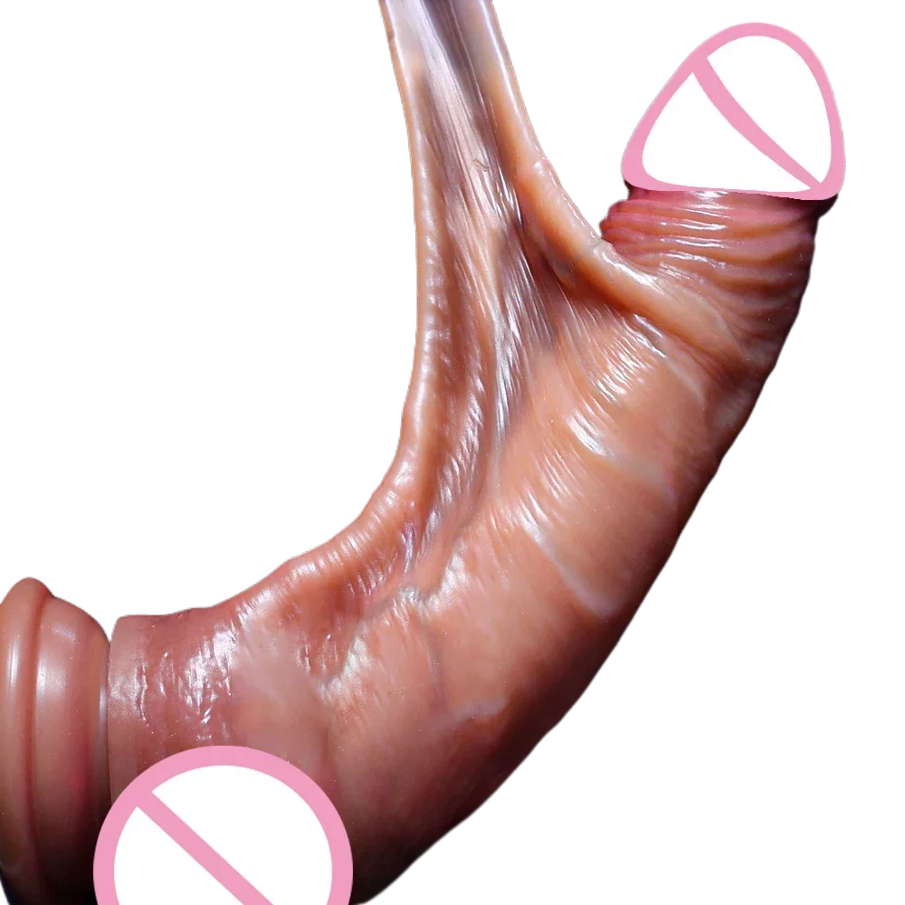 Realistic Dildo for Women Gay Skin Sliding Foreskin sexmachine Dick Anal Masturbators Strapon Big Penis Dildos Adult Sex Toys 18